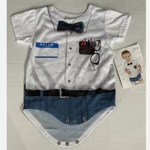 NWT Faux Real Nerd One Piece Funny Halloween Costume Cosplay Baby Infant New